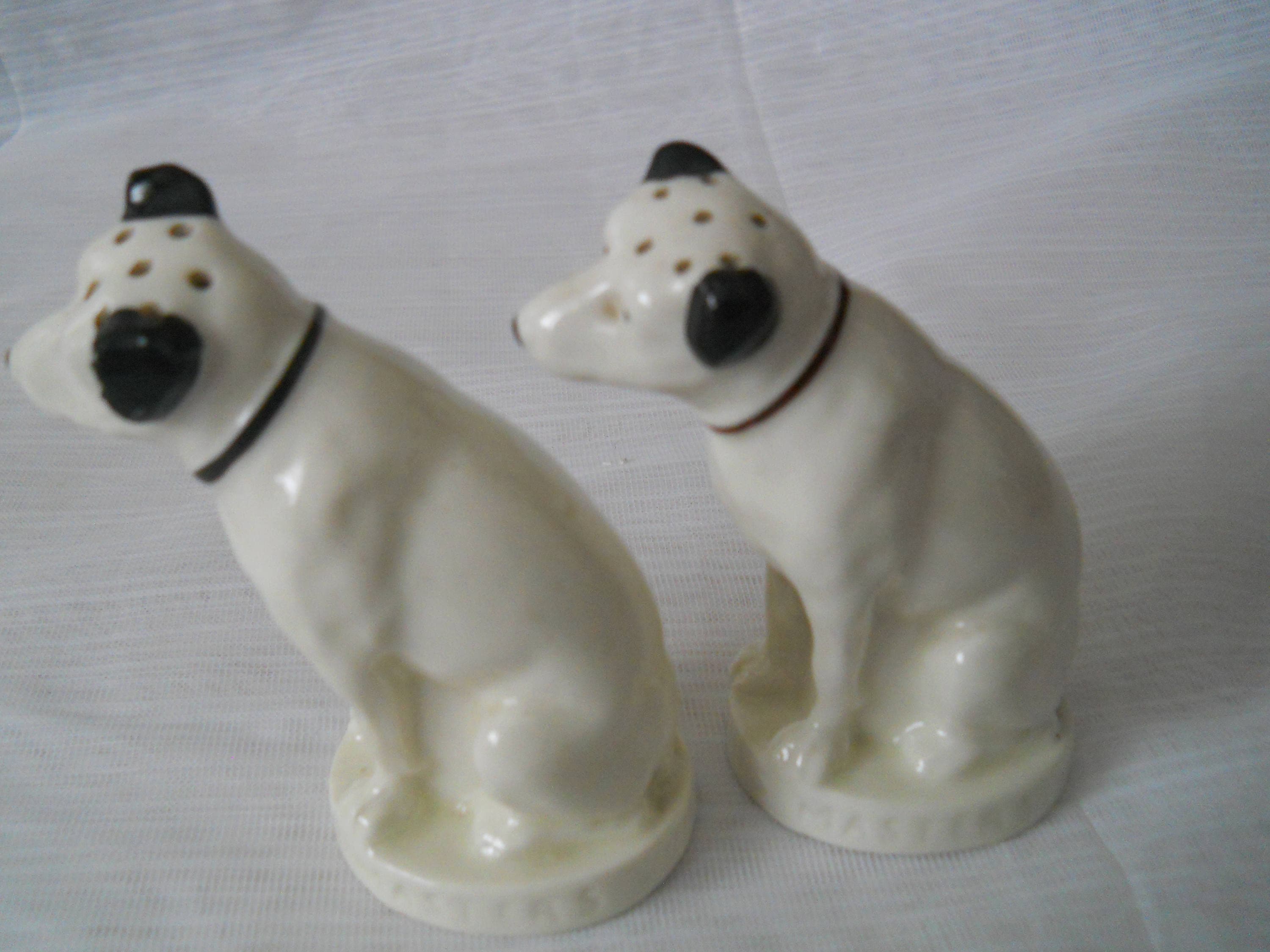 RCA Victor Dog Salt and Pepper Shakers vintage, collectible, RCA, Lenox