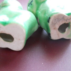 Green Puppies Salt and Pepper Shakers Collectible, Vintage, Souvenir image 3