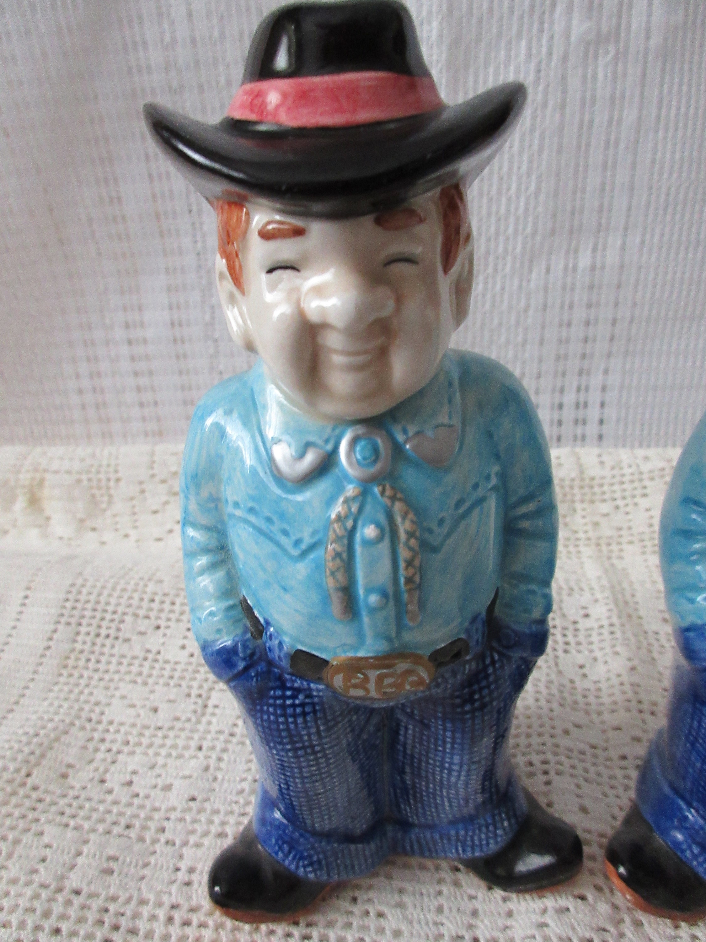 Cowboy Salt and Pepper Shakers vintage verzamelobject Etsy Nederland