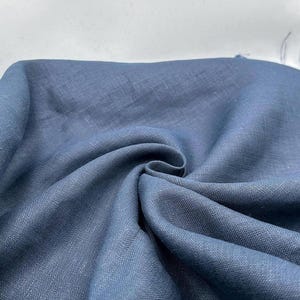 Stormy Blue  | 100% Linen Fabric | 185 GSM Natural Flax Linen |  Medium Weight Linen for Clothing, Accessories & Home Textiles