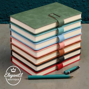 Elegant dagboek van imitatieleer met magnetische gesp | Navulbaar notitieboek om te schrijven, plannen en cadeaus te geven