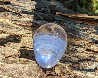 Perrywinkle dichroic Glass Egg Easter gift