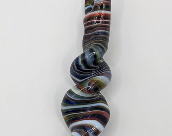 Multi color spiral twist pendant