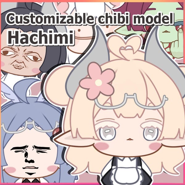 Customizable VTuber Model Hachimi chibi