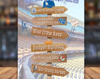 LA Baseball Fan funny sign for ballpark - card or print