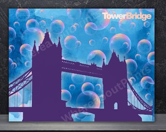 Tower Bridge London Modern Print or Card