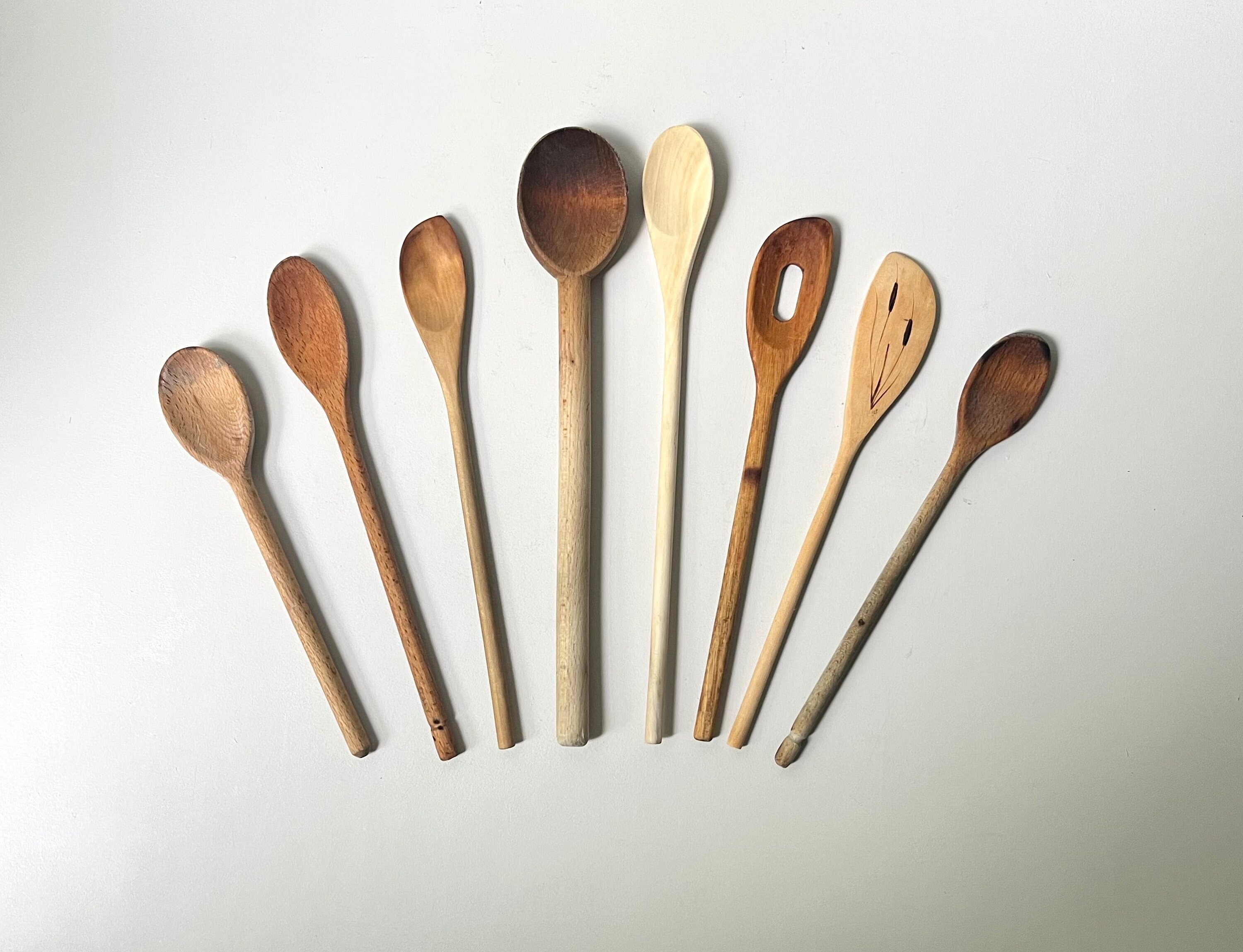 Vintage Handmade Wood Spoons, Set of 2 - Decor Steals