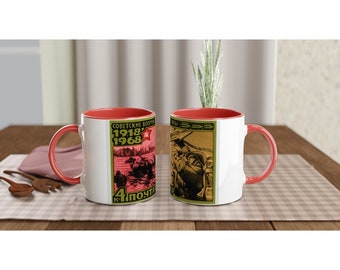 To the West! - Red Army - 11oz Ceramic Mug with Color Inside