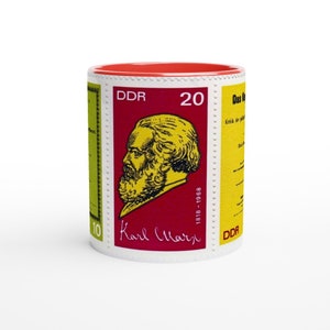 Karl Marx -- White 11oz Ceramic Mug with Color Inside