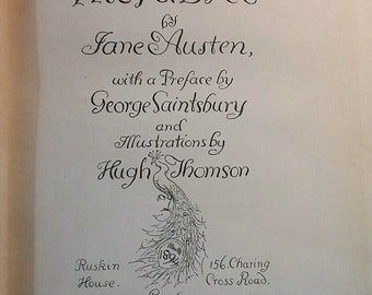 Pride and Prejudice - HC 1894 First Illustrated Peacock Ed. 1894 - Jane Austen - Very Rare