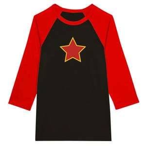 Red Star! Unisex 3/4 sleeve Raglan T-shirt