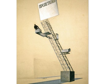 Lenin Tribune - El Lissitzky, 1920 - Premium Matte Paper Poster