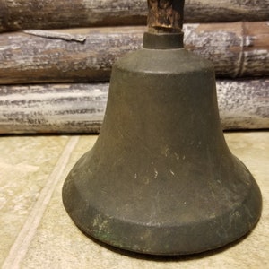 Vintage Brass Bell with Wooden Handle item 3907-2 image 2