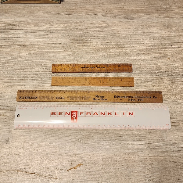 Choice Vintage Ruler - Wooden - Metal