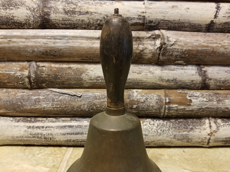 Vintage Brass Bell with Wooden Handle item 3907-2 image 6