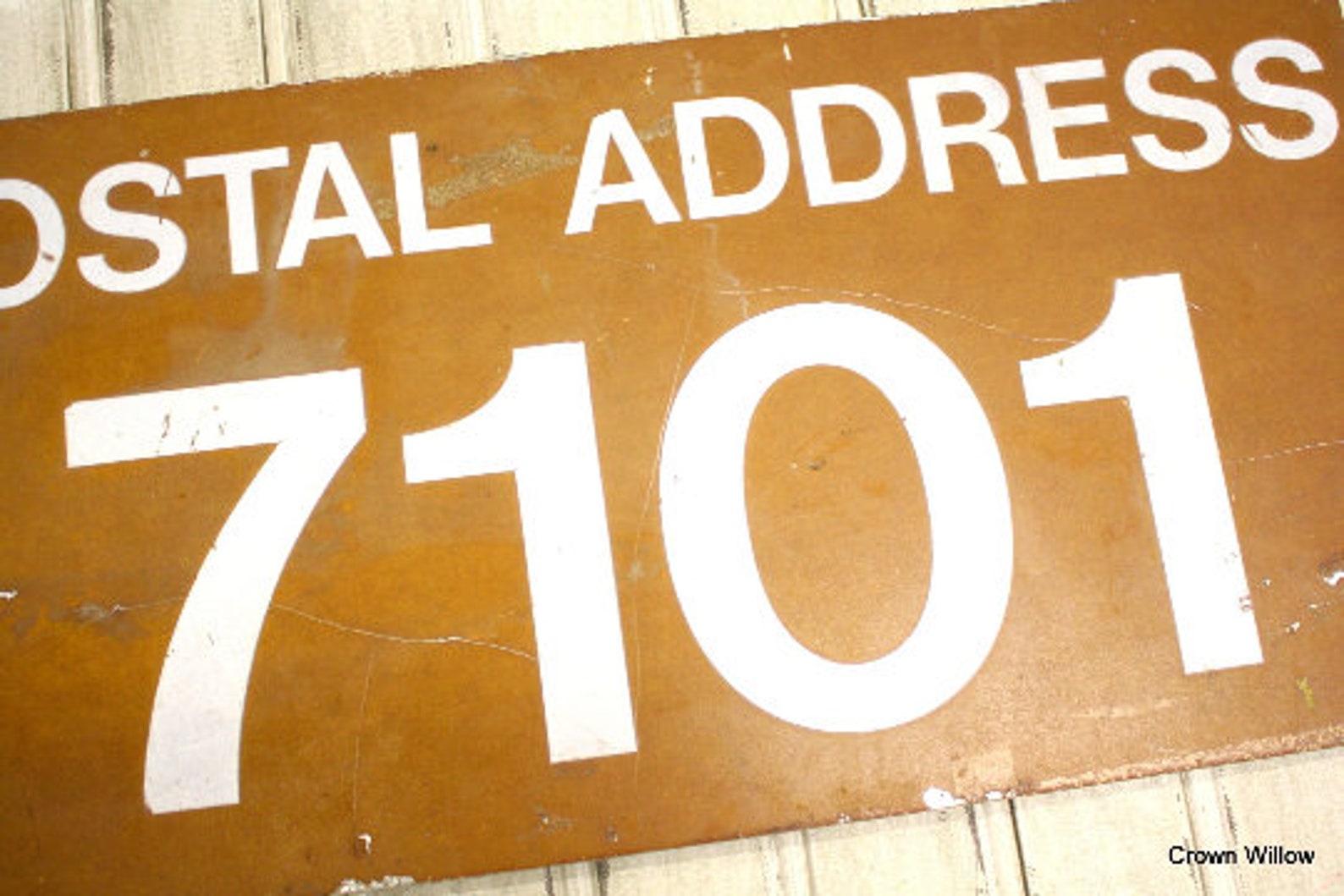 Vintage Postal Address Sign Street Sign Metal Signage Etsy