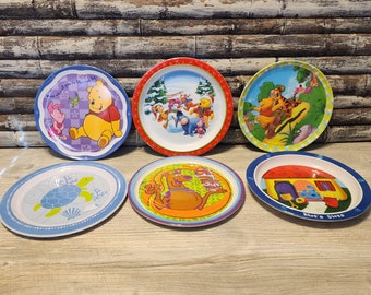 Your Choice - Child's Plastic Plate - Winnie the Pooh - Turtle - Scooby-Doo - Blues Clues - item #5461