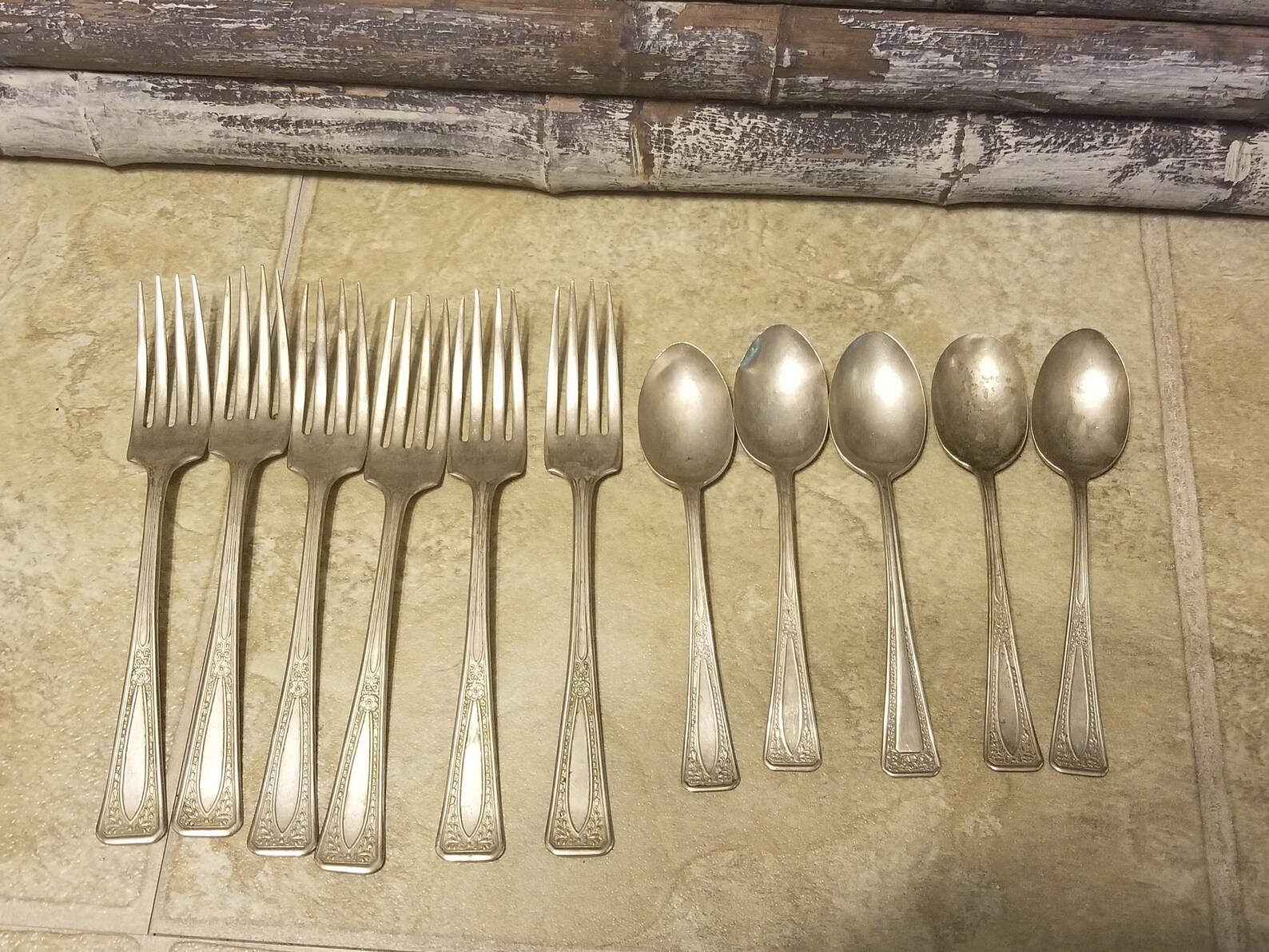 Nickel Silver Flatware Set 11 Pcs Item 47163 Etsy