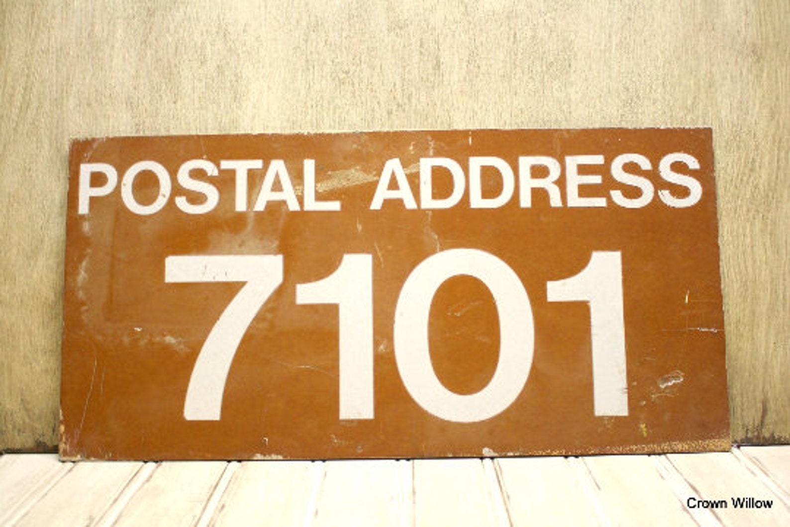 Vintage Postal Address Sign Street Sign Metal Signage Etsy