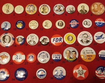 Your Choice - 1972 Replica Presidential Election Pins - item #4856