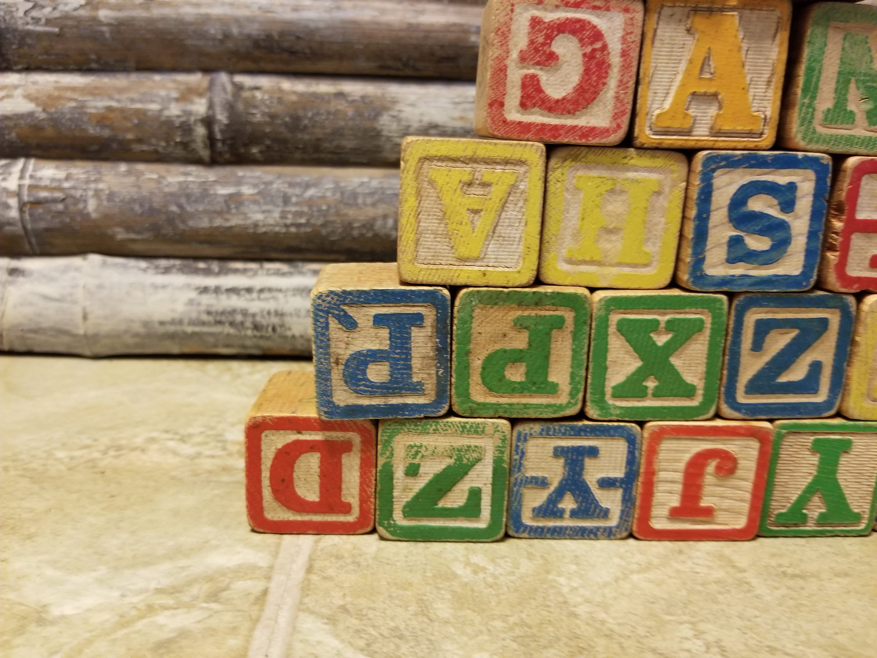 Wooden Letter Blocks Set of 21 Item 41622 Etsy UK
