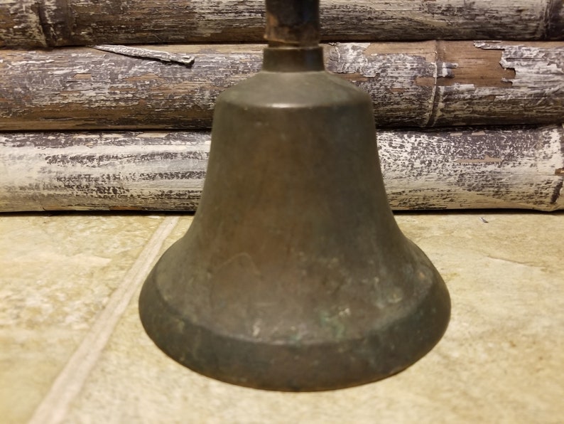 Vintage Brass Bell with Wooden Handle item 3907-2 image 5