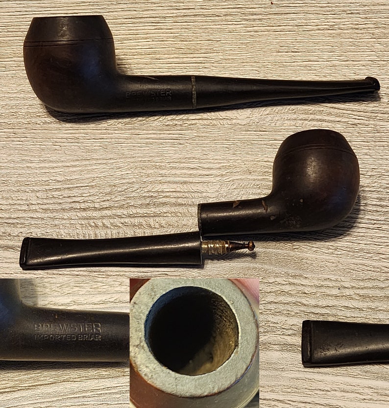 Your Choice Vintage Smoking Pipe Imported Briar Mello Root Honey Dew Golden Leaf Thermofilter Swiss Dry Brewster Pipe #6