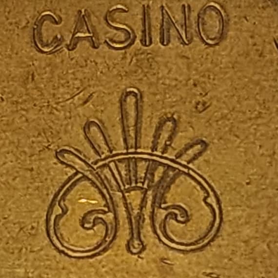 Monte Carlo Casino Key Fob / Key Chain - Brass Ta… - image 2