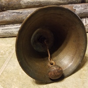 Vintage Brass Bell with Wooden Handle item 3907-2 image 9