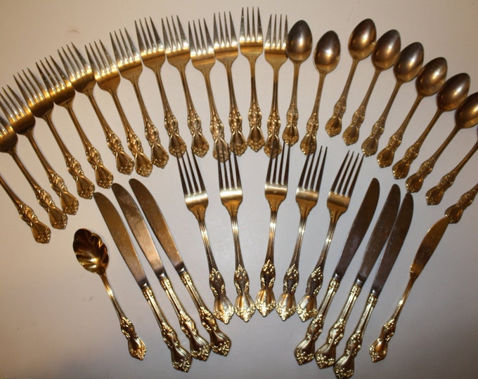 Reed and Barton Silverware Set Golden Marlborough 37 Pcs Etsy