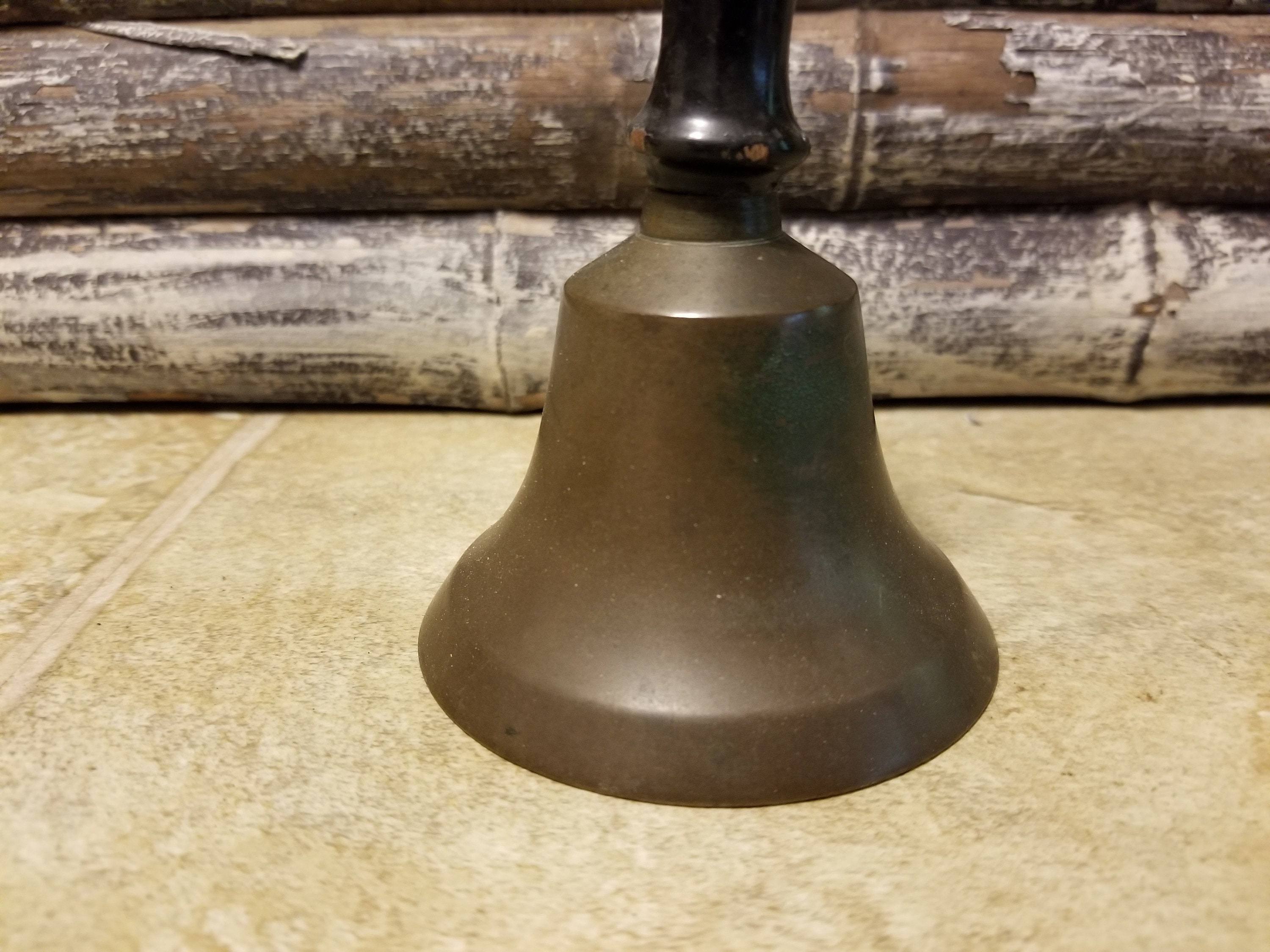 Vintage Brass Bell with Wooden Handle item 39074 Etsy
