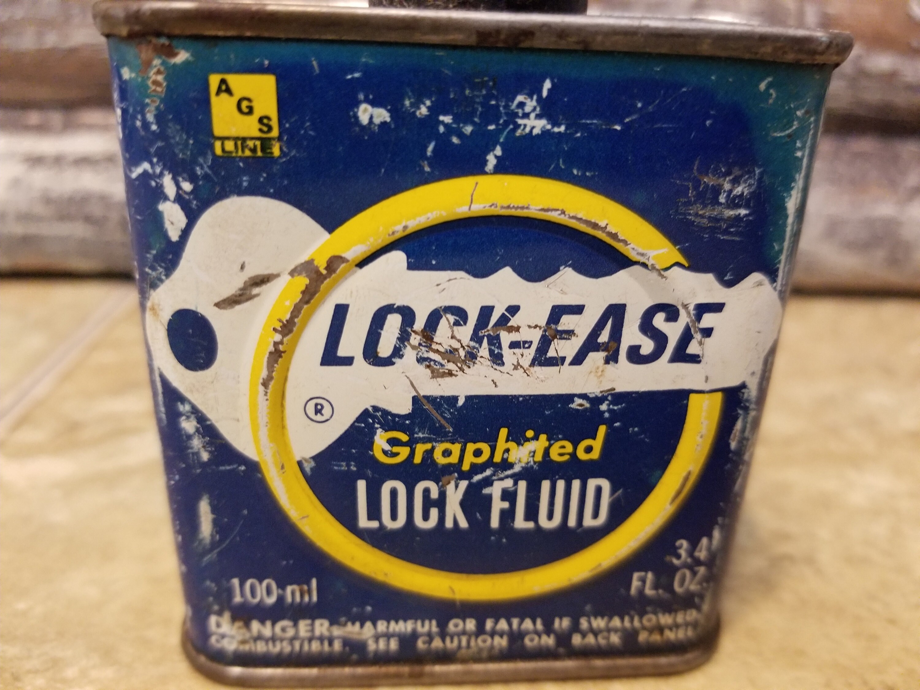 Lockease Graphited Lock Fluid Tin Item 47447 Etsy UK
