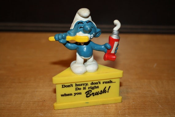 Schlumpf Figur Sockel Schlumpf Vintage Schlumpf Spielzeug Artikel