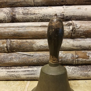 Vintage Brass Bell with Wooden Handle item 3907-2 image 3