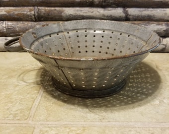 Enamel Colander - Enamel Strainer - Sink Strainer - Gray - item #3974