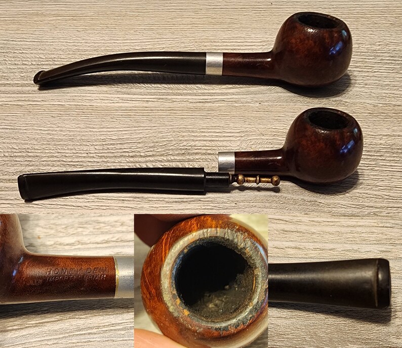 Your Choice Vintage Smoking Pipe Imported Briar Mello Root Honey Dew Golden Leaf Thermofilter Swiss Dry Brewster Pipe #2