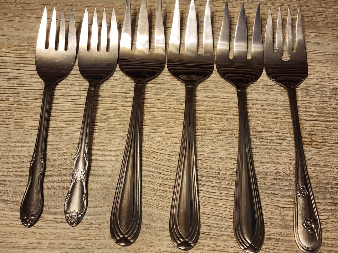 Mismatched Meat Forks Stainless Steel Set of 6 Item Etsy
