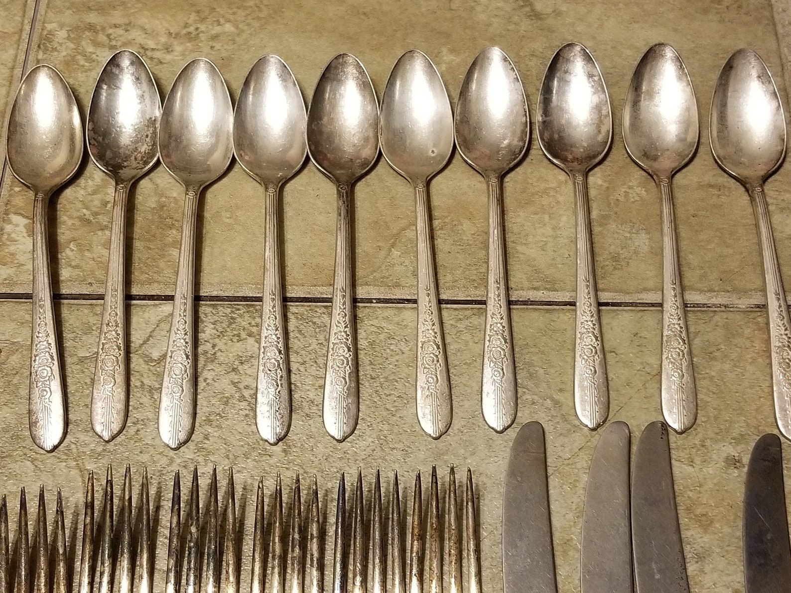 Nobility Plate Silverware Set Royal Rose 20 Pcs Item Etsy