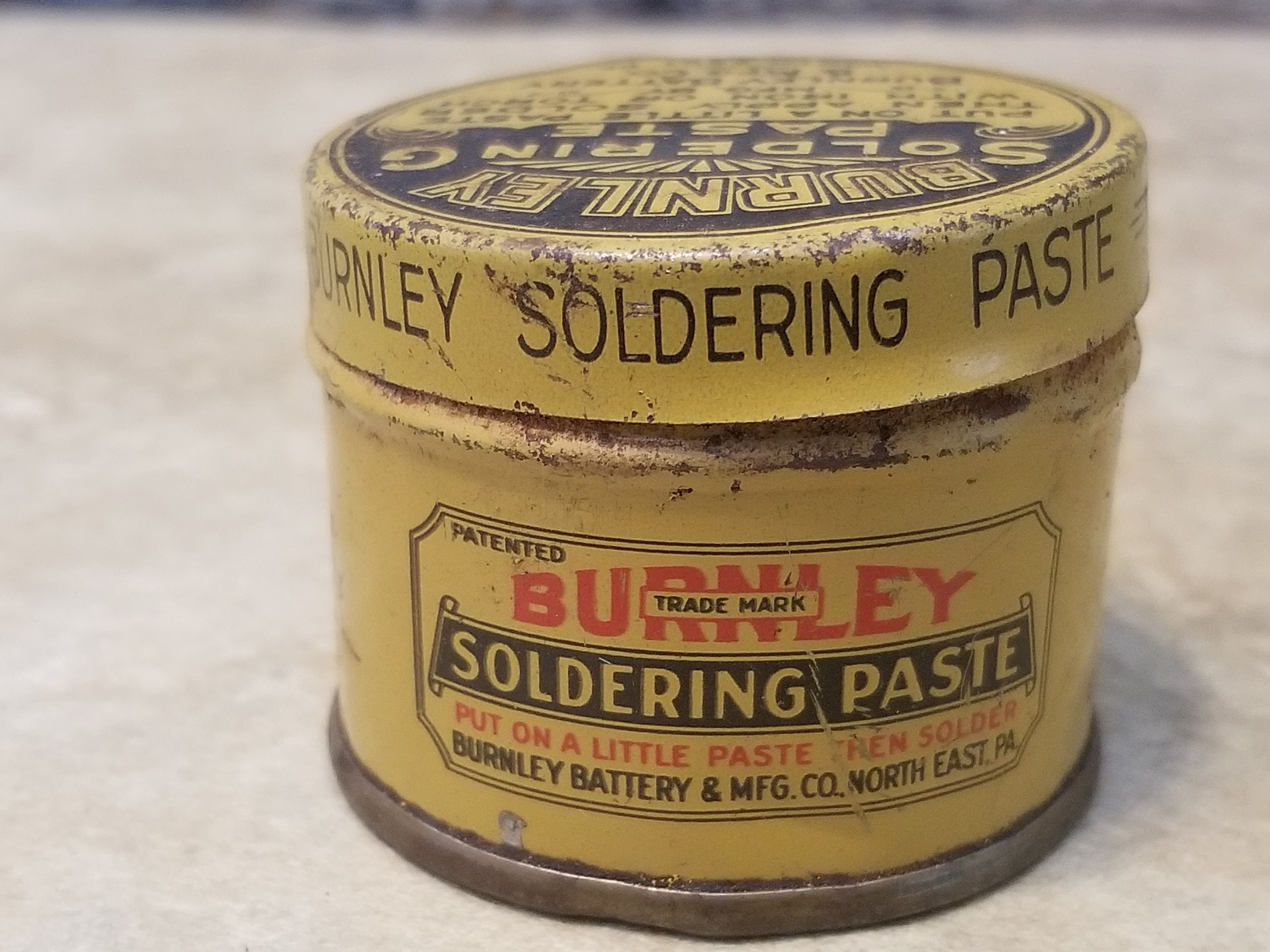 Burnley Soldering Paste Tin - Item #5085-15 - Etsy Burnley Soldering Paste Tin - Item #5085-15 - Etsy