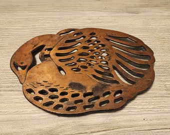 Metal Swan Trivet - Copper Colored - item #5701