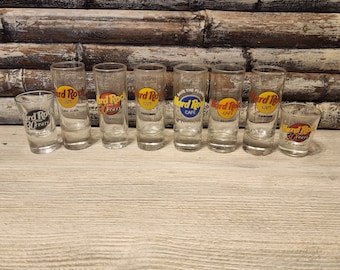 Your Choice - Hard Rock Cafe Shot Glass - Hong Kong - San Juan - Tokyo - Cozumel - Bangkok - Beijing - Cancun - St. Thomas