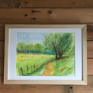 ORIGINALGEMÄLDE - Aquarell-Landschaft