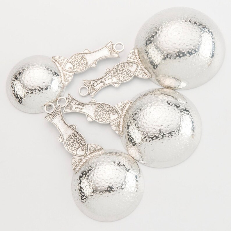 Pewter Fish Measuring Cups Measuring Cups Set Fish Cups Etsy