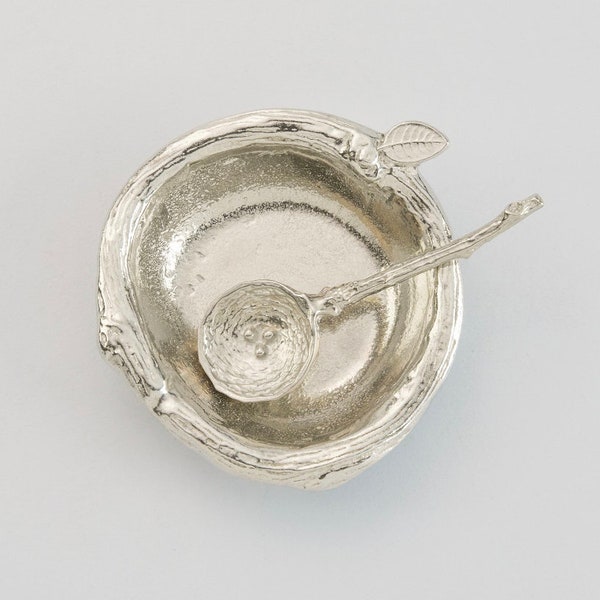Salt Dish with Spoon, Salt Cellar, Pewter Salt Dish, Housewarming gift by Crosby and Taylor formerly Tin Woodsman Pewter