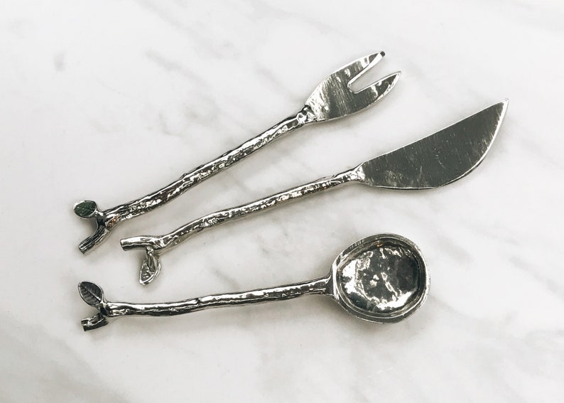 Condiment Utensils Appetizer Utensils Pewter Utensils Etsy