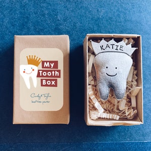 My Tooth Box Sentiment Box personalized, Tooth Fairy, Baby Gifts, Baby Shower Gifts, Tooth Box, Tiny Box, Metal Box, Tooth Pillow image 2