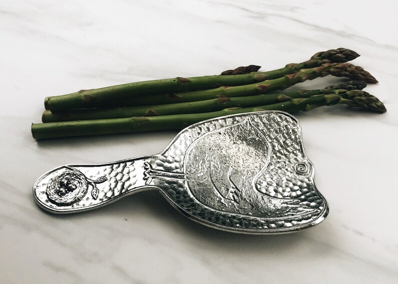 Pewter Spoon Rest Bird Spoon Rest by Crosby & Taylor formerly Etsy