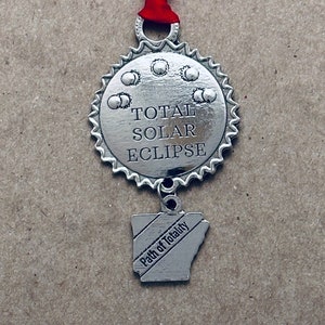 2024 Total Solar Eclipse Pewter Ornament - Arkansas