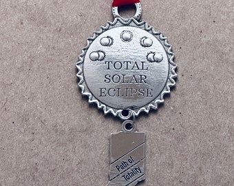 2024 Total Solar Eclipse Pewter Ornament - Indiana