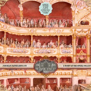 Colección Una noche en la ópera, imágenes de ópera vintage, kit de diario digital, suministros de papel para álbumes de recortes, papel digital imprimible, descarga instantánea